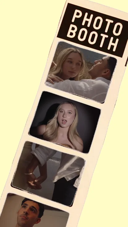Won’t Forget About Me vertical cut: photo booth strip